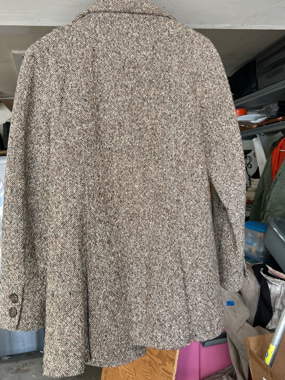 J. Crew Brown Tweed Double-Breasted Pea Coat - Picture 7 of 8